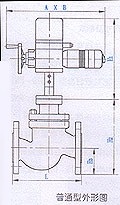 电动单座调节阀普通型外形