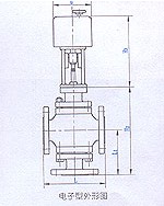 电动三通调节阀电子型外形图